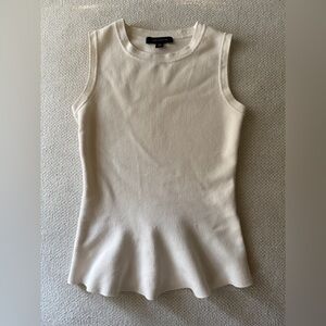 Ann Taylor Ivory Sleeveless Knit Top